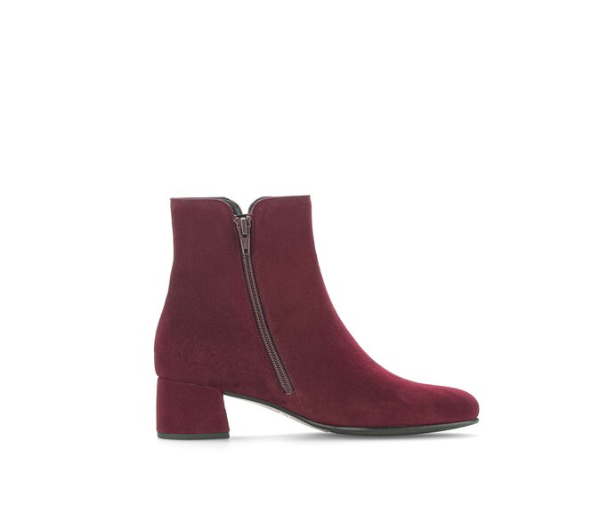 Gabor Damen  Elegante Stiefelette Rot - Rauleder