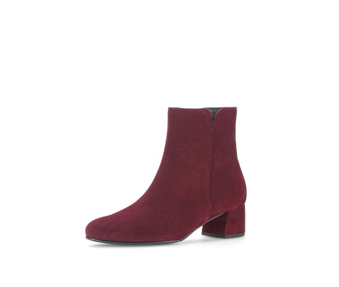 Gabor Damen  Elegante Stiefelette Rot - Rauleder