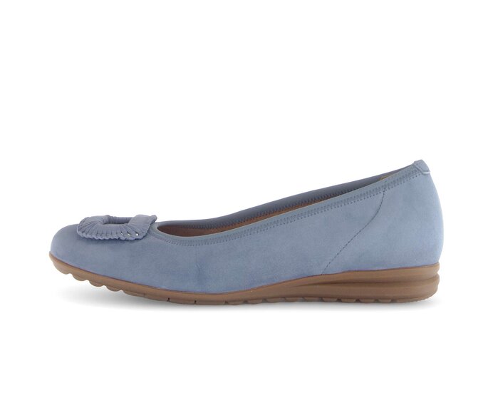 Gabor Damen Sportliche Ballerina Blau - Rauleder