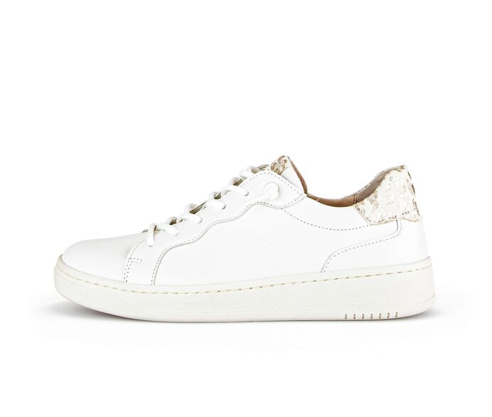 Gabor Damen Sneaker Low Creme - Materialmix Leder