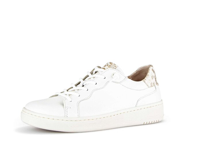 Gabor Damen  Sneaker Low Creme - Materialmix Leder