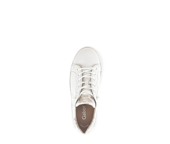 Gabor Damen  Sneaker Low Creme - Materialmix Leder
