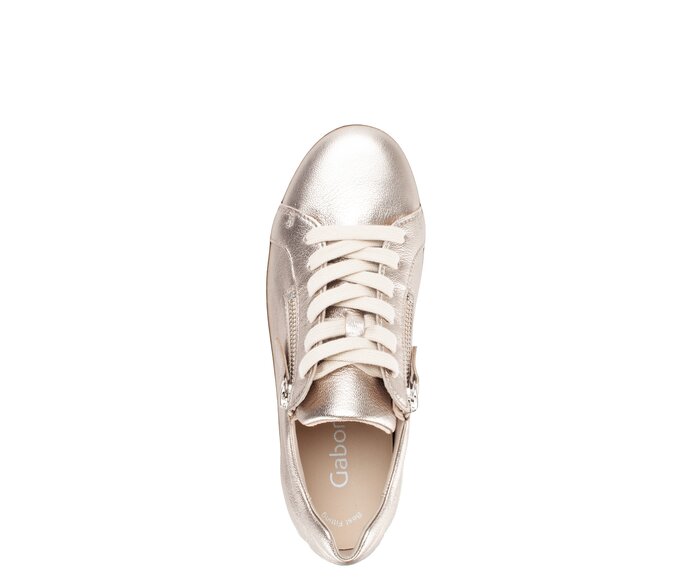 Gabor Damen  Sneaker Low Gold - Effektleder