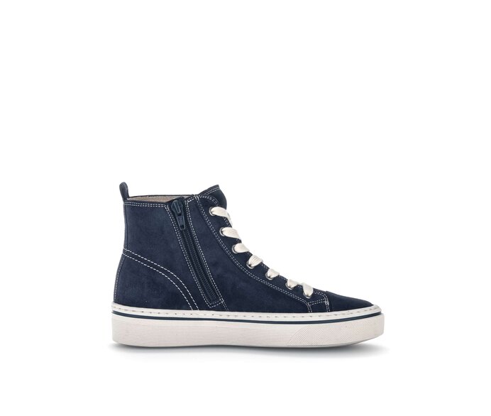 Gabor Damen  Sneaker High Blau - Rauleder