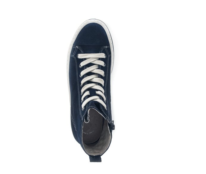 Gabor Damen  Sneaker High Blau - Rauleder