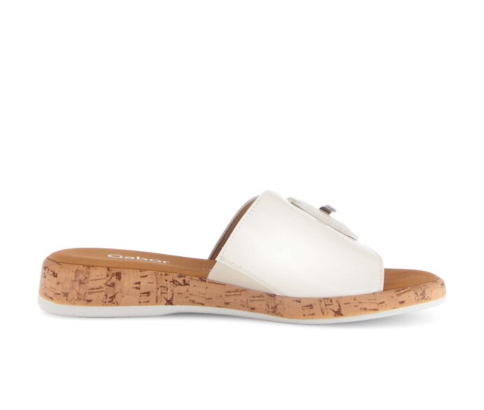 Gabor Damen  Pantolette Creme - Lackleder