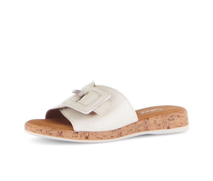 Gabor Damen  Pantolette Creme - Lackleder