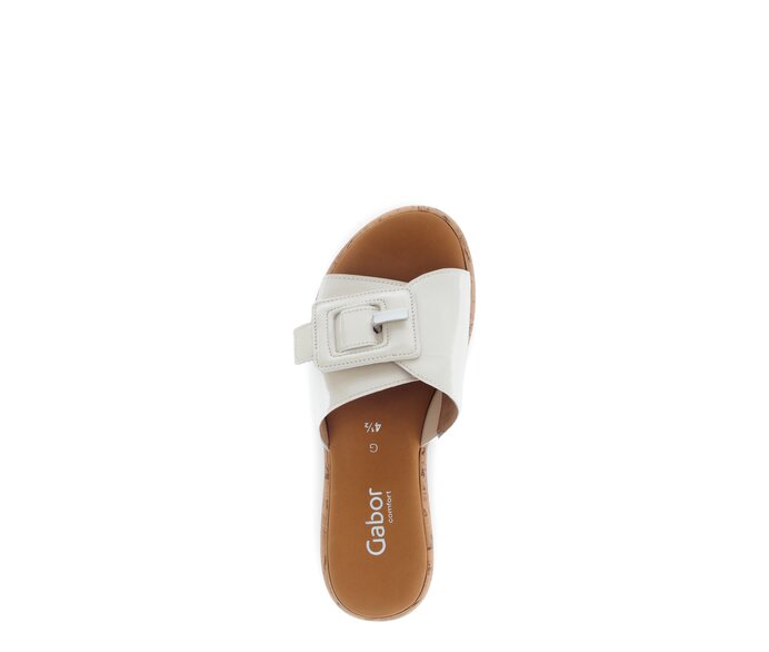 Gabor Damen  Pantolette Creme - Lackleder