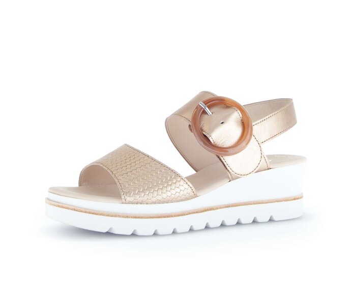 Gabor Damen  Plateau Sandale Multicolour - Materialmix Leder