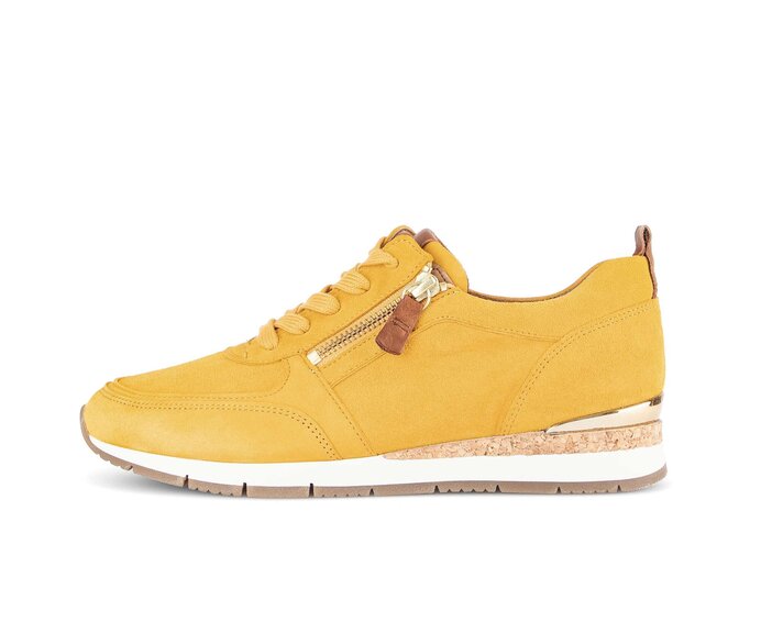 Gabor Damen Sneaker Low Gelb - Rauleder