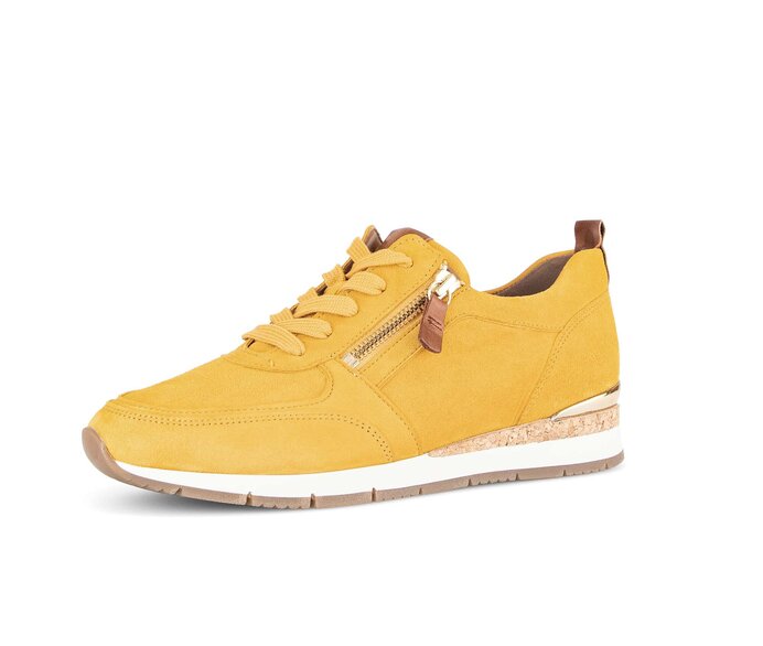 Gabor Damen  Sneaker Low Gelb - Rauleder