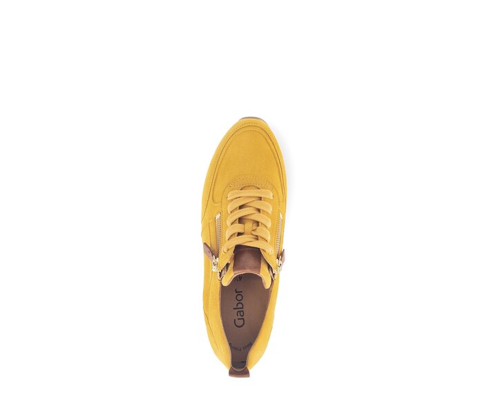 Gabor Damen  Sneaker Low Gelb - Rauleder