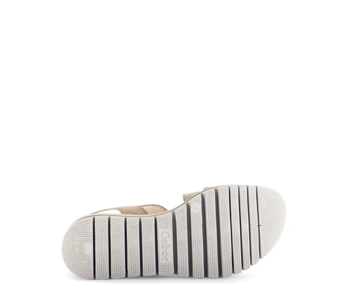 Gabor Damen  Plateau Sandale Beige - Rauleder