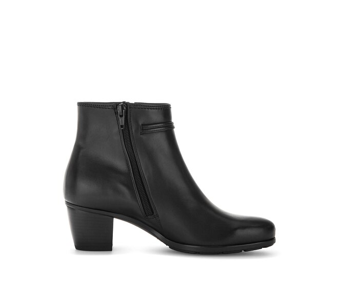 Gabor Damen  Elegante Stiefelette Schwarz - Glattleder