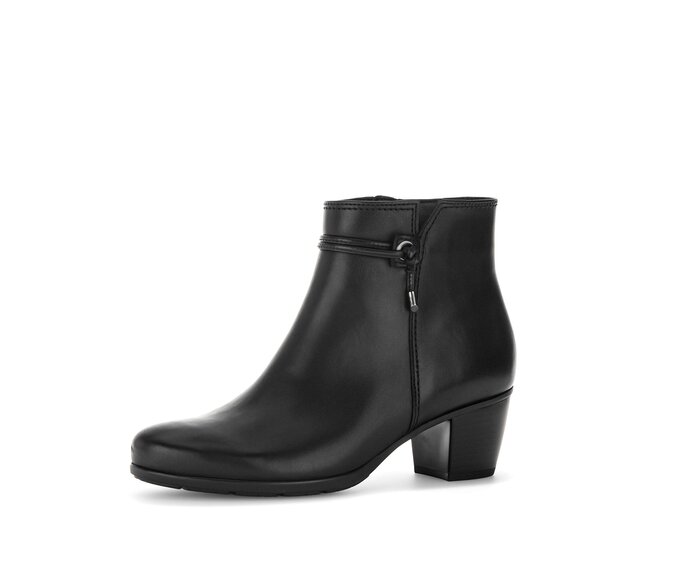 Gabor Damen  Elegante Stiefelette Schwarz - Glattleder
