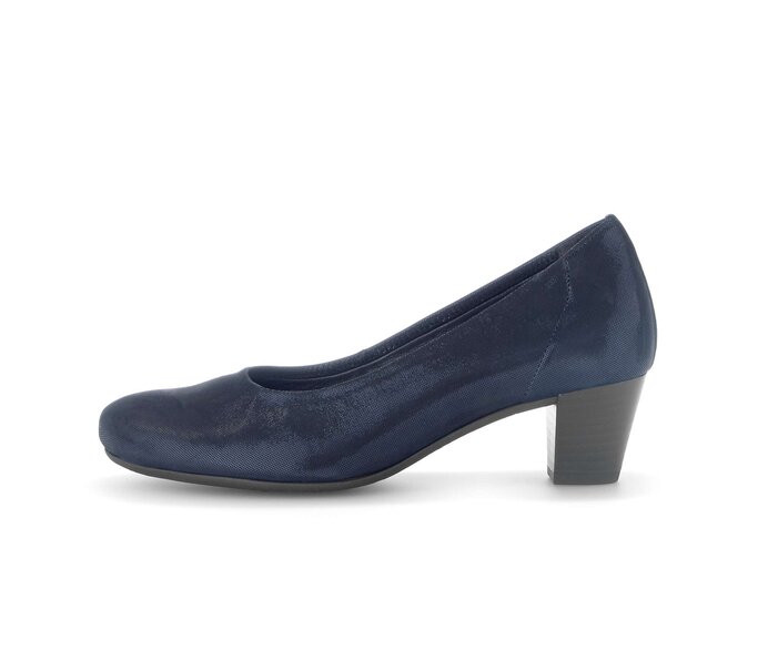 Gabor Damen Eleganter Pumps Blau - Effektleder