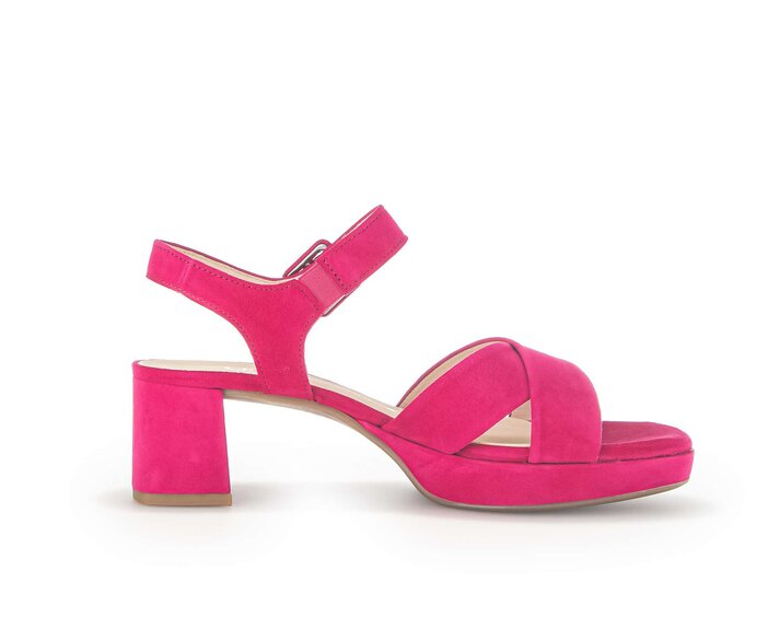 Gabor Damen  Plateau Sandale Pink - Rauleder