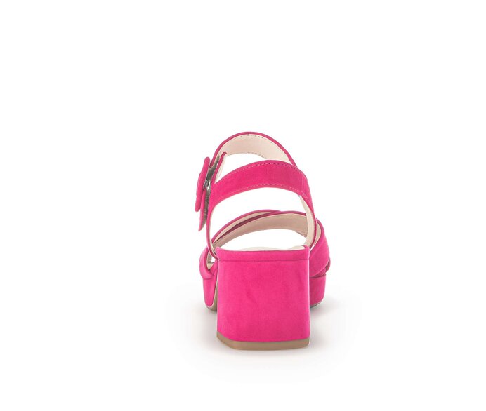 Gabor Damen  Plateau Sandale Pink - Rauleder