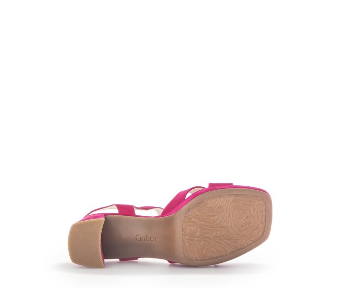 Gabor Damen  Plateau Sandale Pink - Rauleder