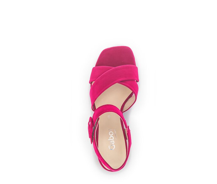 Gabor Damen  Plateau Sandale Pink - Rauleder