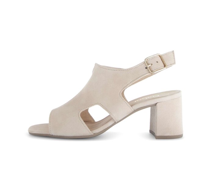 Gabor Damen Riemchensandale Beige - Rauleder