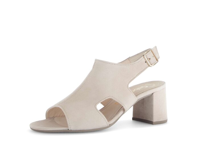 Gabor Damen  Riemchensandale Beige - Rauleder