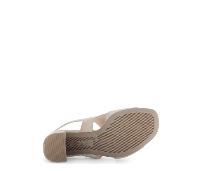 Gabor Damen  Riemchensandale Beige - Rauleder