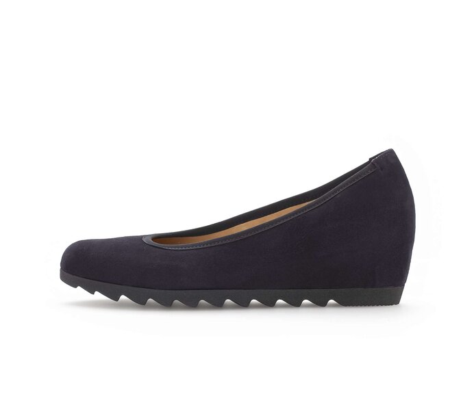 Gabor Damen Keilpumps Blau - Rauleder