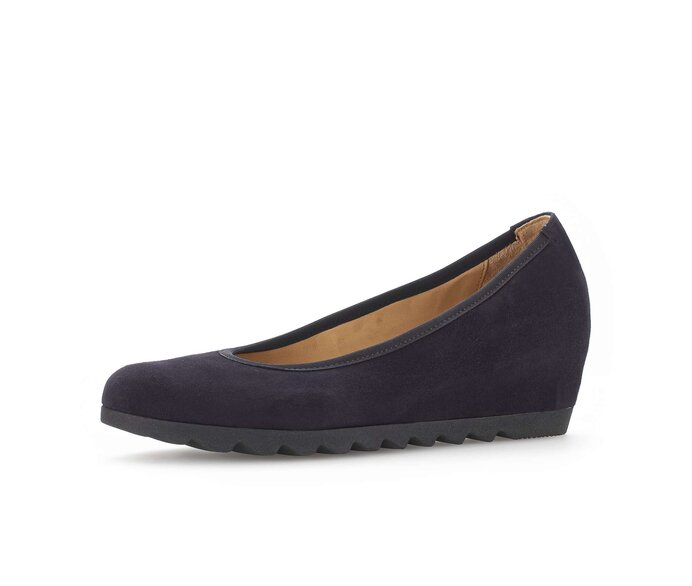 Gabor Damen  Keilpumps Blau - Rauleder