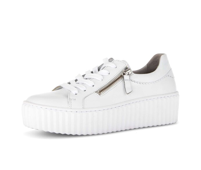 Gabor Damen  Sneaker Low Weiß - Glattleder