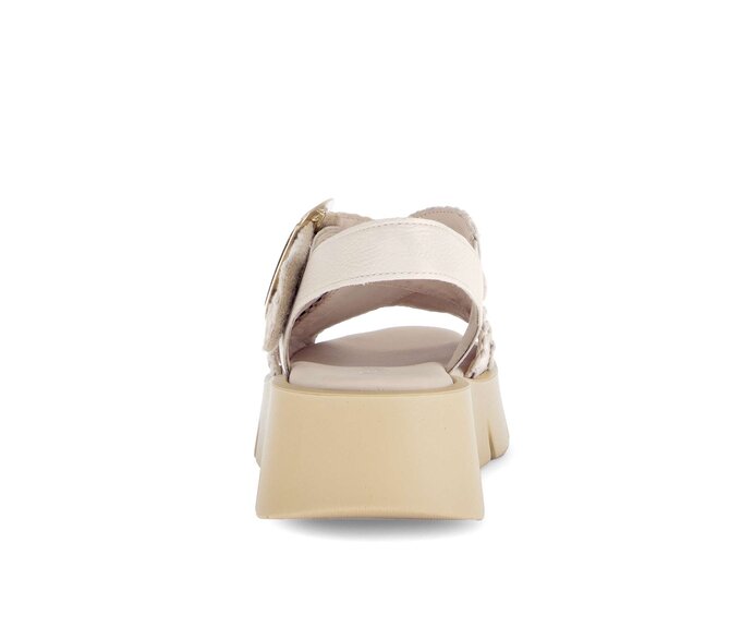 Gabor Damen  Plateau Sandale Creme - Glattleder