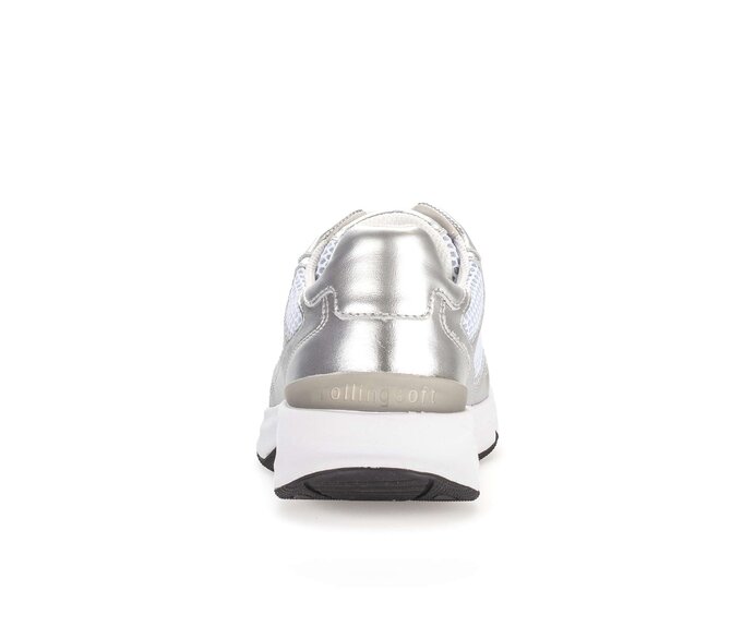 Gabor Damen  Sneaker Low Silber - Materialmix Leder/Lederimitat