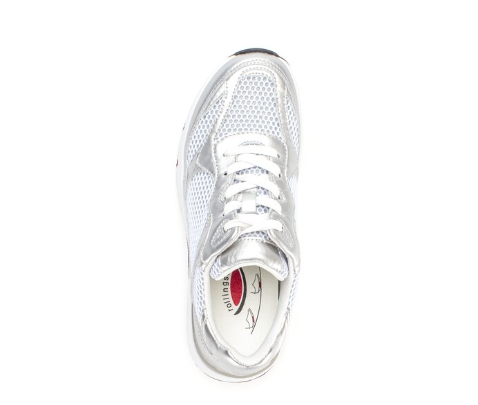 Gabor Damen  Sneaker Low Silber - Materialmix Leder/Lederimitat