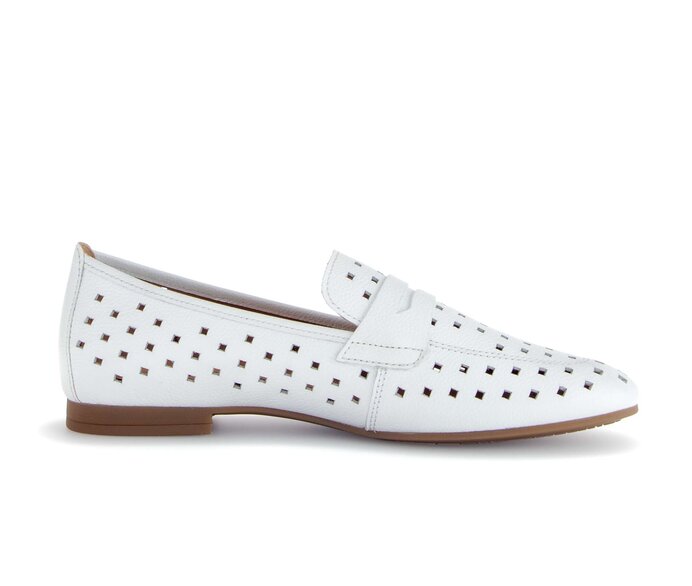 Gabor Damen  Slipper Weiß - Glattleder