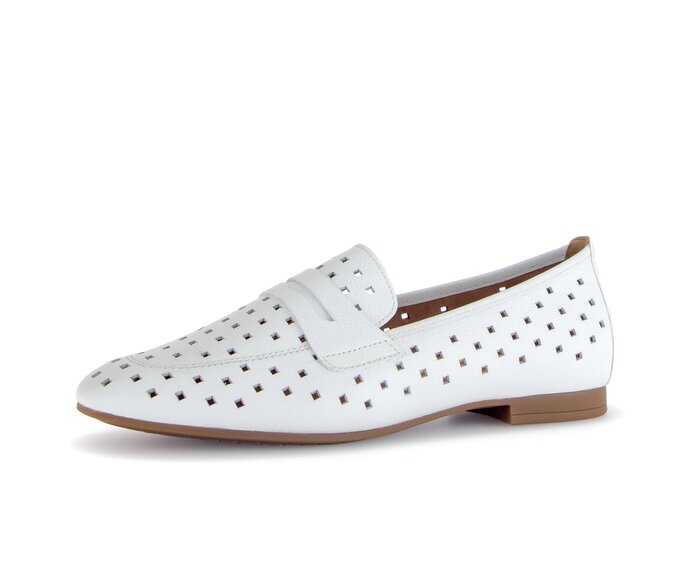 Gabor Damen  Slipper Weiß - Glattleder