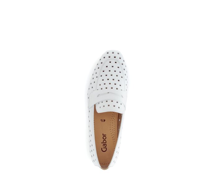 Gabor Damen  Slipper Weiß - Glattleder