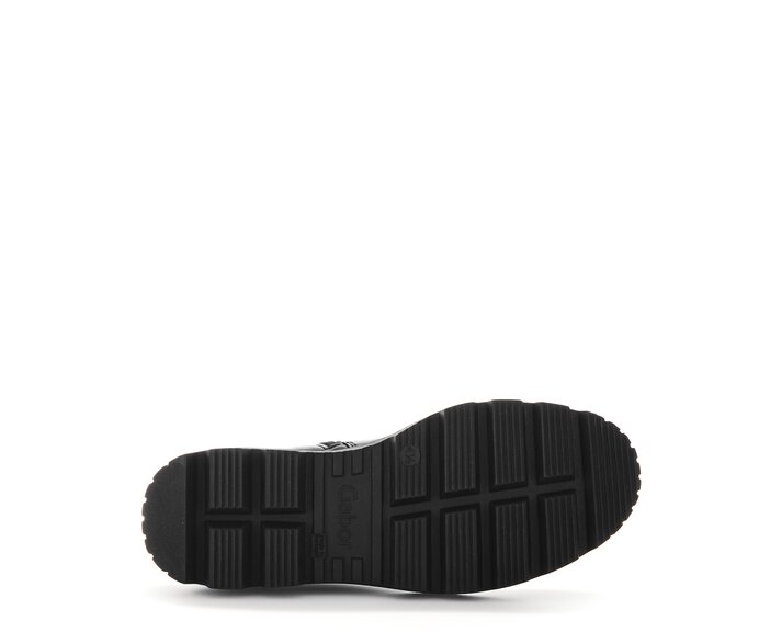 Gabor Damen  Schnürstiefelette Schwarz - Glattleder