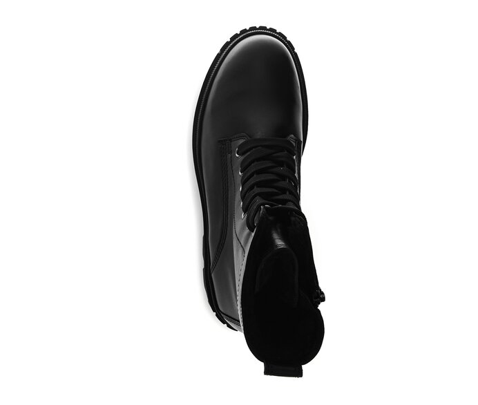 Gabor Damen  Schnürstiefelette Schwarz - Glattleder