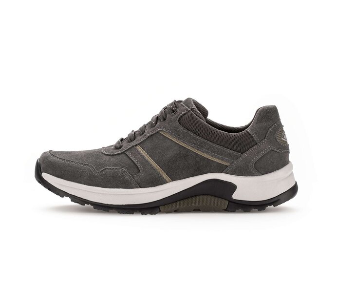 Gabor Herren Rollingsoft Sneaker Low Grau - Materialmix Leder/Textil