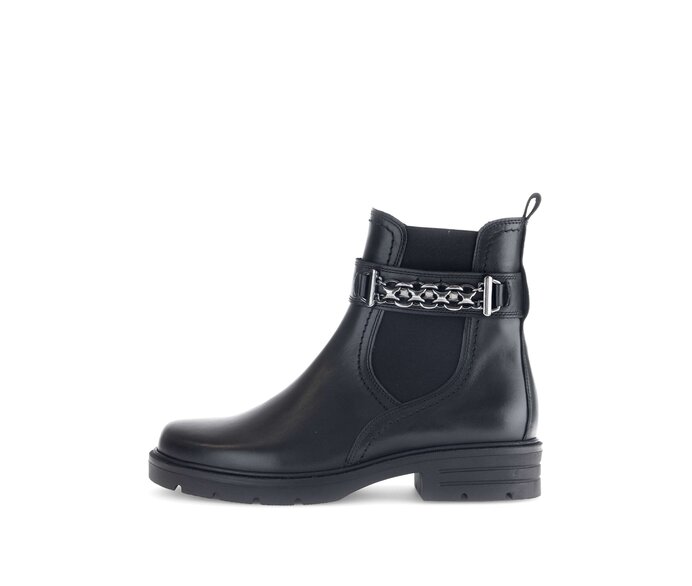 Gabor Damen Chelsea Boot Schwarz - Glattleder