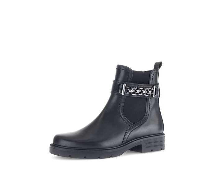Gabor Damen  Chelsea Boot Schwarz - Glattleder