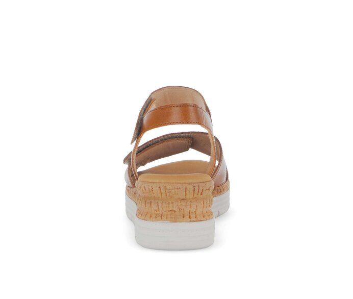Gabor Damen  Riemchensandale Beige - Glattleder