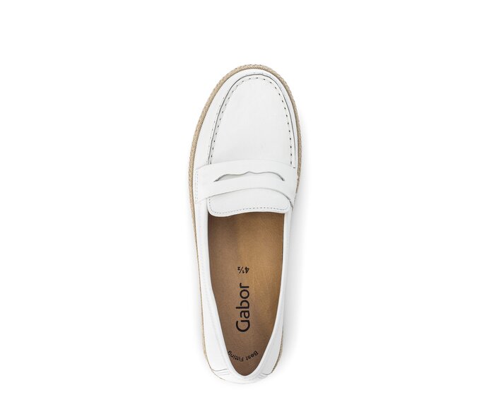 Gabor Damen  Slipper Weiß - Glattleder