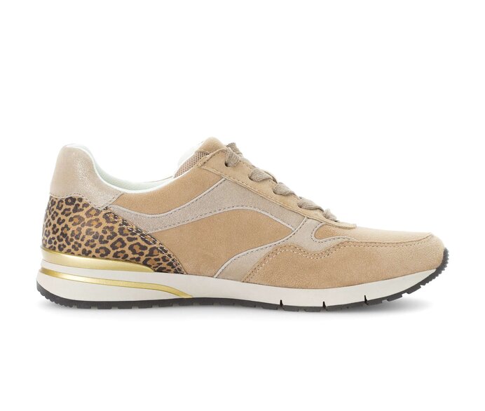 Gabor Damen  Sneaker Low Beige - Materialmix Leder/Lederimitat