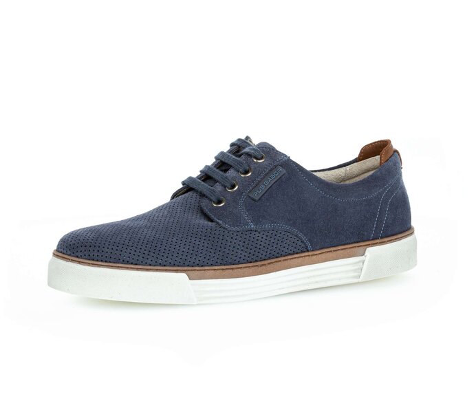 Pius Gabor Herren Sneaker Low Blau - Rauleder