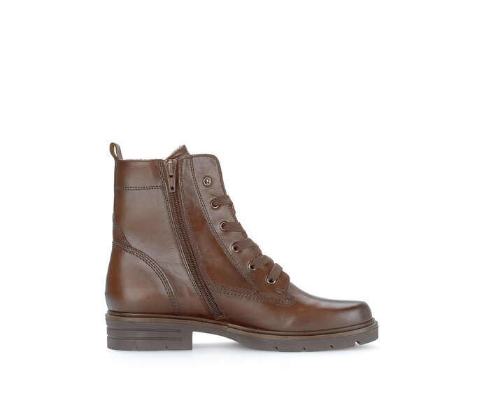 Gabor Damen  Schnürstiefelette Braun - Glattleder