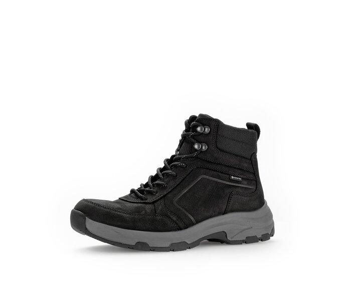 Pius Gabor Herren Sportlicher Stiefel Schwarz - Materialmix Leder/Textil