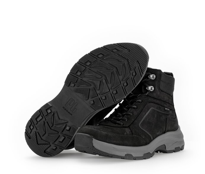 Pius Gabor Herren Sportlicher Stiefel Schwarz - Materialmix Leder/Textil
