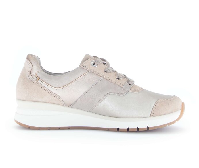 Gabor Damen  Sneaker Low Beige - Materialmix Leder/Lederimitat