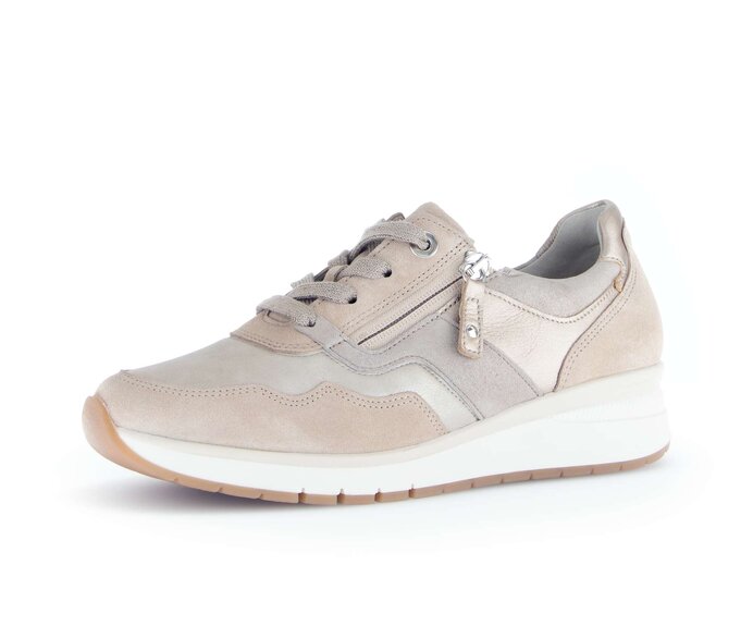 Gabor Damen  Sneaker Low Beige - Materialmix Leder/Lederimitat